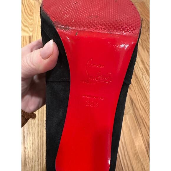 Christian Louboutin Black Suede Ankle Boots - Picture 16 of 16